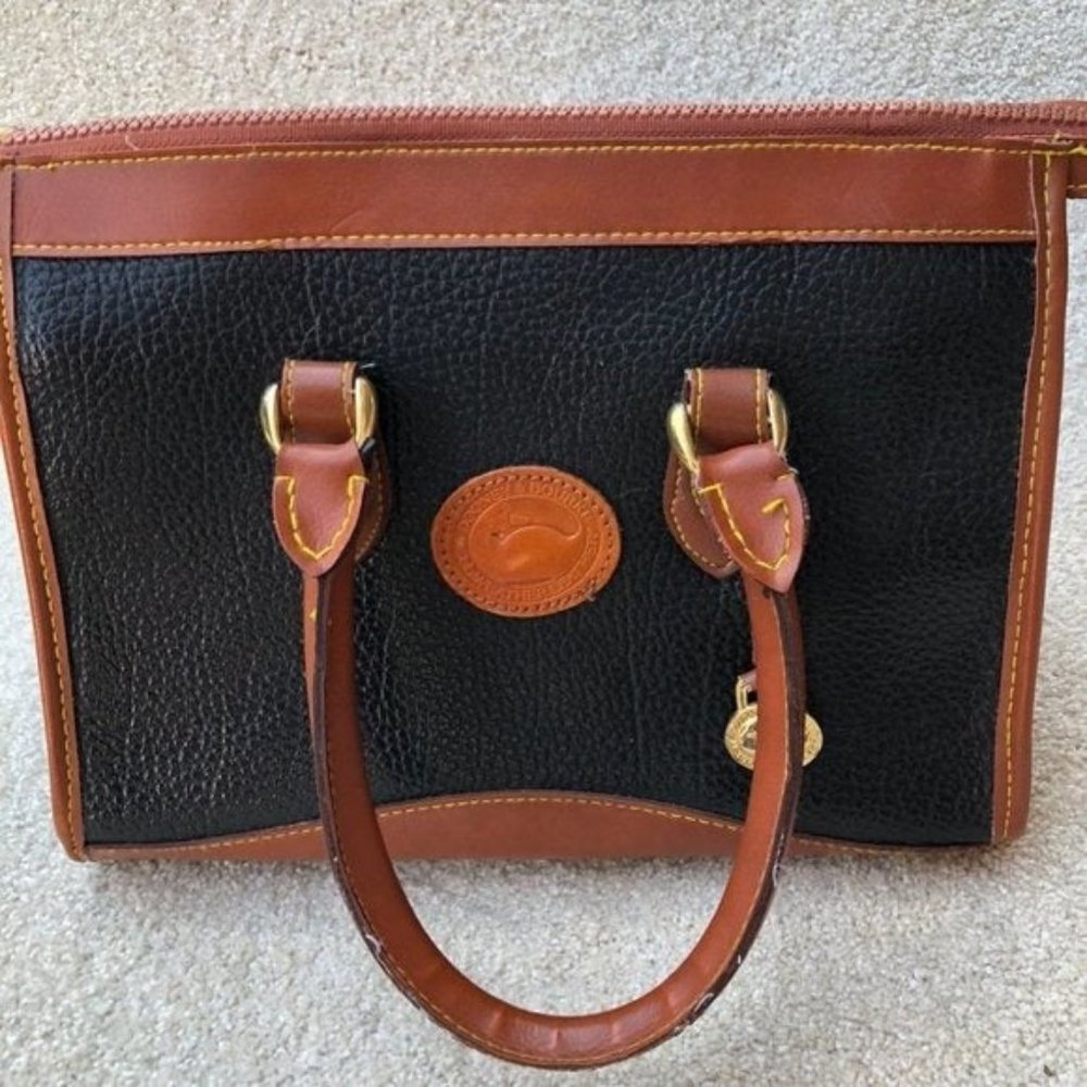 DOONEY & BOURKE Vintage 90's Leather Handbag - Picture 1 of 8